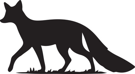 Fox vector silhouette , Silhouettes-Fox-2