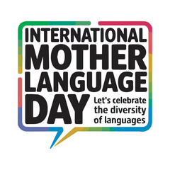 Fototapeta premium Bold Typography Celebrates International Mother Language Day