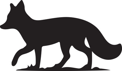 Fox vector silhouette , Silhouettes-Fox-2