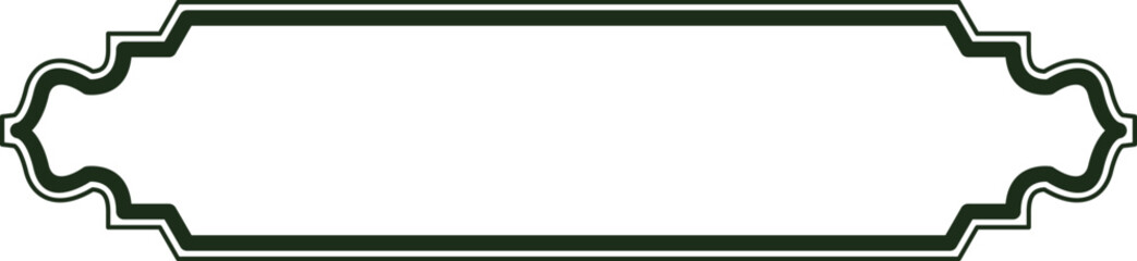 Fototapeta premium Islamic Banner Label Outline