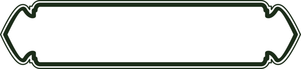 Islamic Banner Label Outline