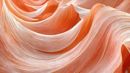 Obraz premium Captivating Flowing Textures in Soft Orange Tones