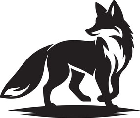Fox vector silhouette , Silhouettes-Fox-2