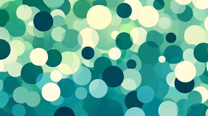 Abstract Teal Green and White Circle Pattern