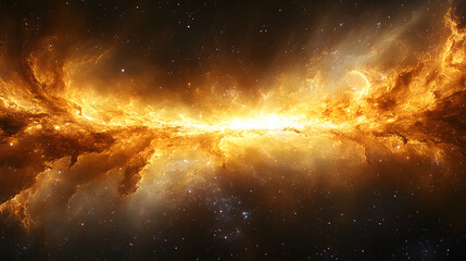 Obraz premium Cosmic Explosion: A breathtaking view of a supernova explosion in the cosmos, a radiant display of celestial artistry.