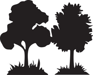 vector tree silhouette