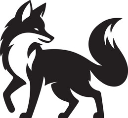 Fox vector silhouette , Silhouettes-Fox-2