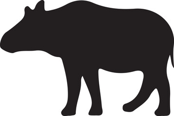 black silhouette of a wolf