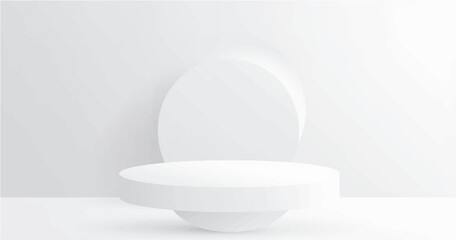 Abstract white background with circle rings. Digital future technology concept. Abstract background design. vector illustration.