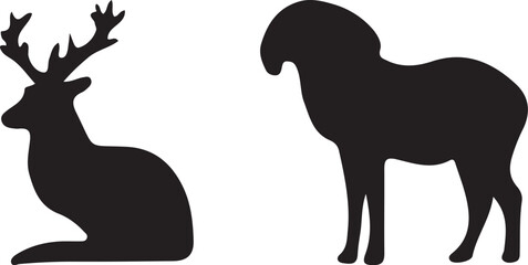 deer silhouette vector