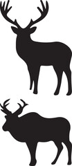 deer silhouette vector