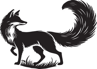 Fox vector silhouette , Silhouettes-Fox-2