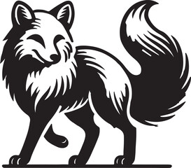 Fox vector silhouette , Silhouettes-Fox-2