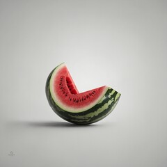 A creative watermelon logo design with a clean, simple style on a white backdrop.