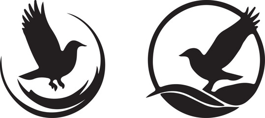 vector illustration of an abstract bird