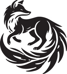 Fox vector silhouette , Silhouettes-Fox-2