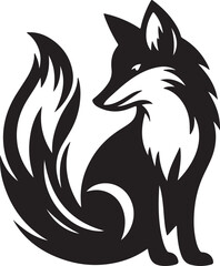 Fox vector silhouette , Silhouettes-Fox-2