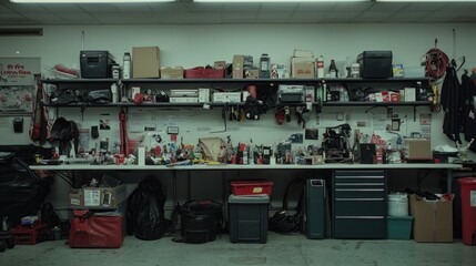 Organized Messy Garage Interior