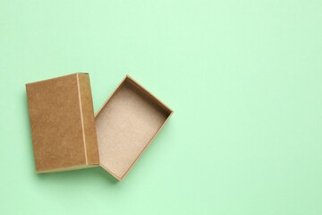 Open box on color background