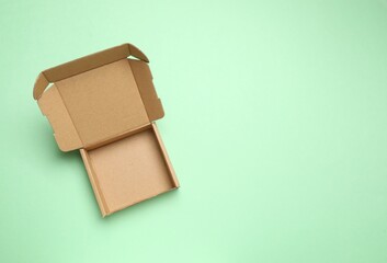 Open box on color background