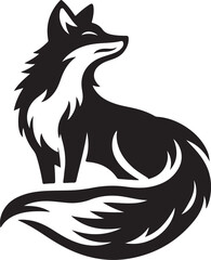 Fox vector silhouette , Silhouettes-Fox-2