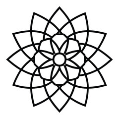 Fototapeta premium liner art mandala