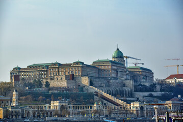 Budapest city, Hungarian capital - city's landmark Buda Castle on the hill. © BartekMagierowski