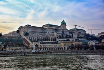 Budapest city, Hungarian capital - city's landmark Buda Castle on the hill. © BartekMagierowski