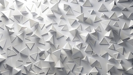 Fototapeta premium Abstract White Triangular Forms