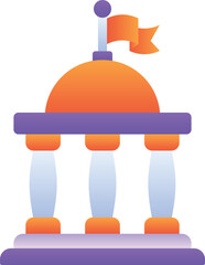 Gradient color illustration for Government building