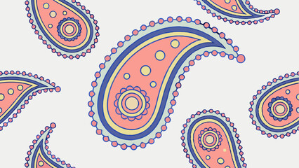 Paisley Pattern fabric abstract design backdrop background