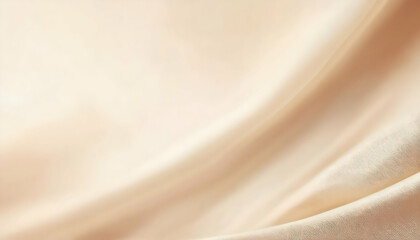 Obraz premium Light beige grainy gradient background, vanilla toned blurry cosmetics background, silk drapery backdrop