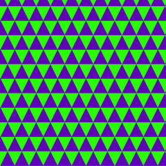 A geometric background featuring green and blue color triangles arranged in an abstract pattern. The design creates an illusion of depth, sometimes appearing as a 3D effect. Ideal for modern and creat