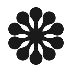 Radial Metaballs Ten Point Silhouette Icon