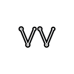 VV monogram logo design letter text name symbol monochrome logotype alphabet character simple logo
