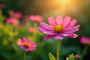 Obraz premium Tiny Tripleurospermum petals shimmer in sunlight, garden, tripleurospermum perforatum