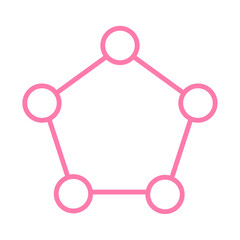 五角形とラウンドのフレーム　アイコン