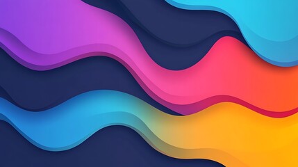 Obraz premium Abstract Colorful Waves Flowing Design