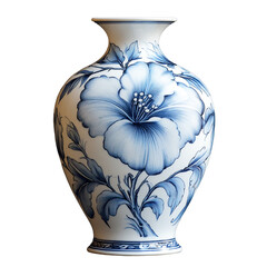 blue vase isolated on white