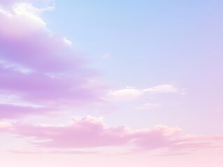 Obraz premium Pastel Pink and Blue Sky with Clouds - Dreamy Background