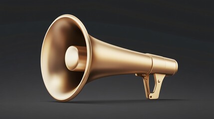 Vintage Megaphone Announcement 3D Icon