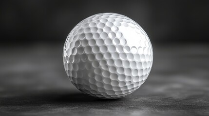 white golf ball isolated on transparent background