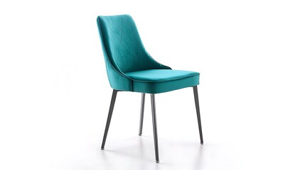 Fototapeta premium A blue chair with a black frame