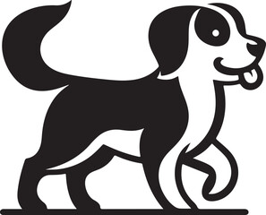 High-quality dog silhouette vector EPS icon, perfect for pet, animal, domestic, and logo designs. Ideal for branding, prints, digital projects, and pet-related products.