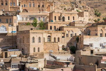 Fototapeta premium Buildings in the old town of Midyat, Turkey