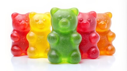 Gummy Bears on White Background