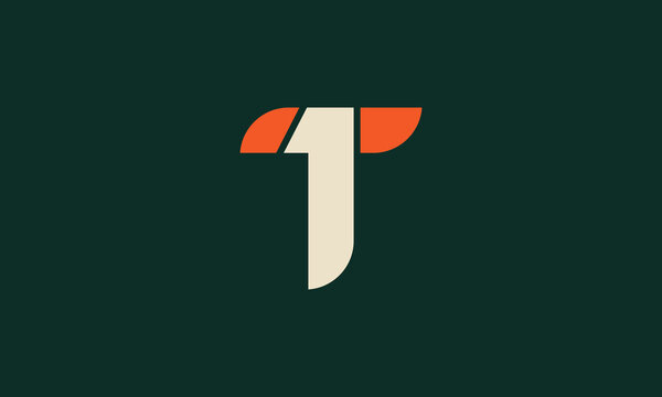 t1 or 1t monogram logo design