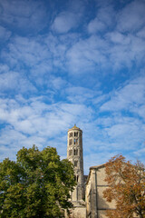 Uzes in France, the Saint-Theodorit cathedral in the historical center