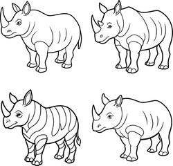 Fototapeta premium Wild Animal Coloring Pages for Kids