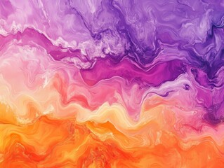 Fototapeta premium Abstract Colorful Marble Texture Vibrant Orange, Pink, and Purple Swirls